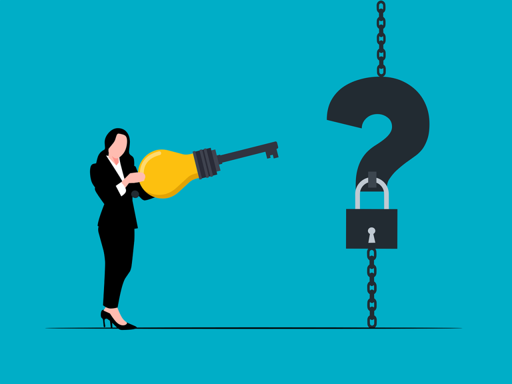 question, lock, answer-